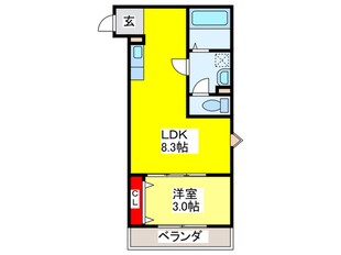 F+style　大蓮北1号館の物件間取画像